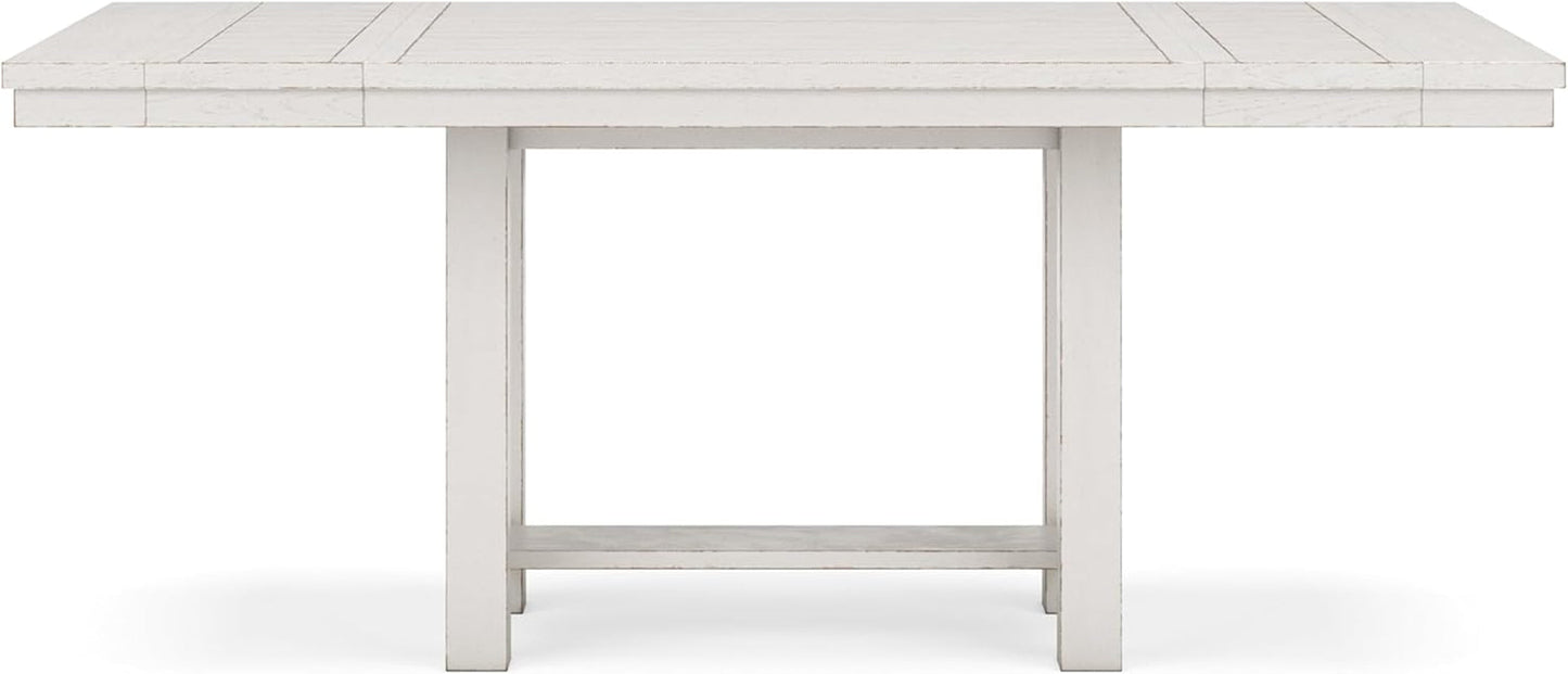 Robbinsdale Counter Height Dining Extension Table, 42" W X 86" D X 36" H, White