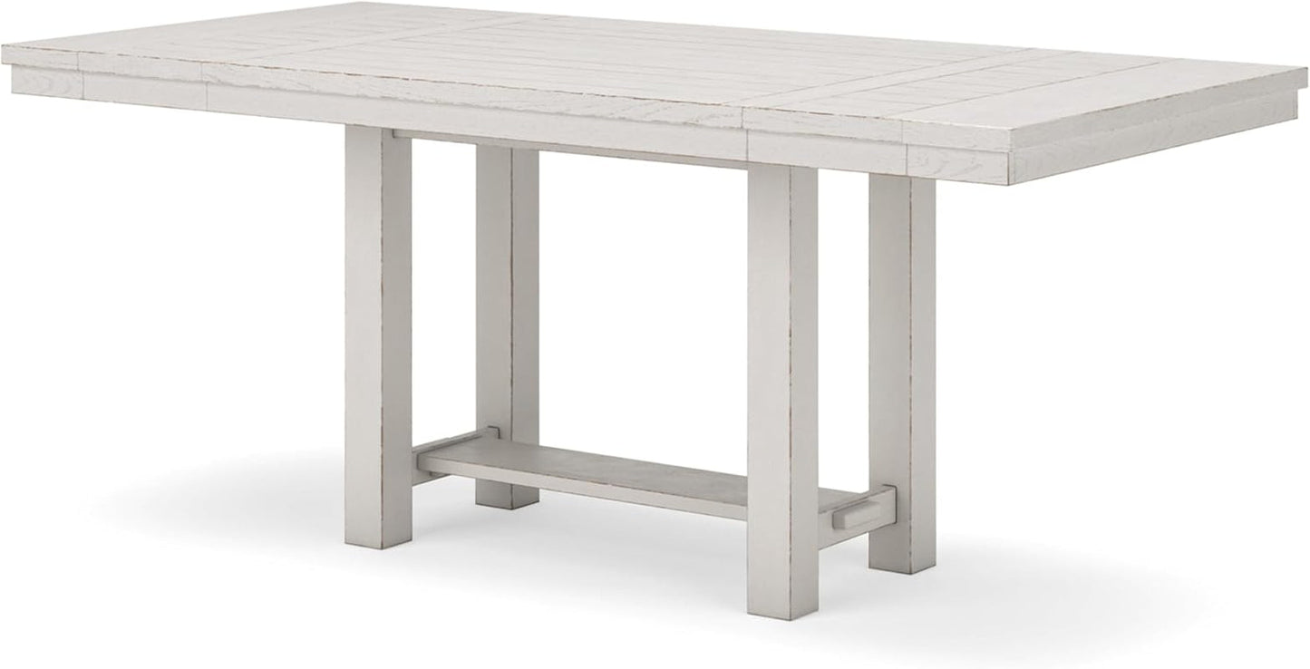 Robbinsdale Counter Height Dining Extension Table, 42" W X 86" D X 36" H, White