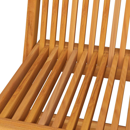 vidaXL Patio Chairs Outdoor Bistro Folding Chair with Cushions Solid Wood Teak